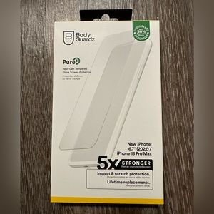 BodyGuardz Pure 3 Tempered Glass Screen Protector for Apple iPhone 13 Pro Max